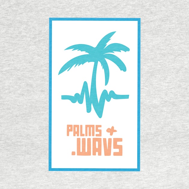 Palms and Wavs Emblem Pocket Tee - White by jhonithevoice